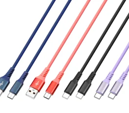 1.8M C TO C, C to L, USB to type C, USB to lightning, USB to micro 硅胶数据线可定制长度和颜色